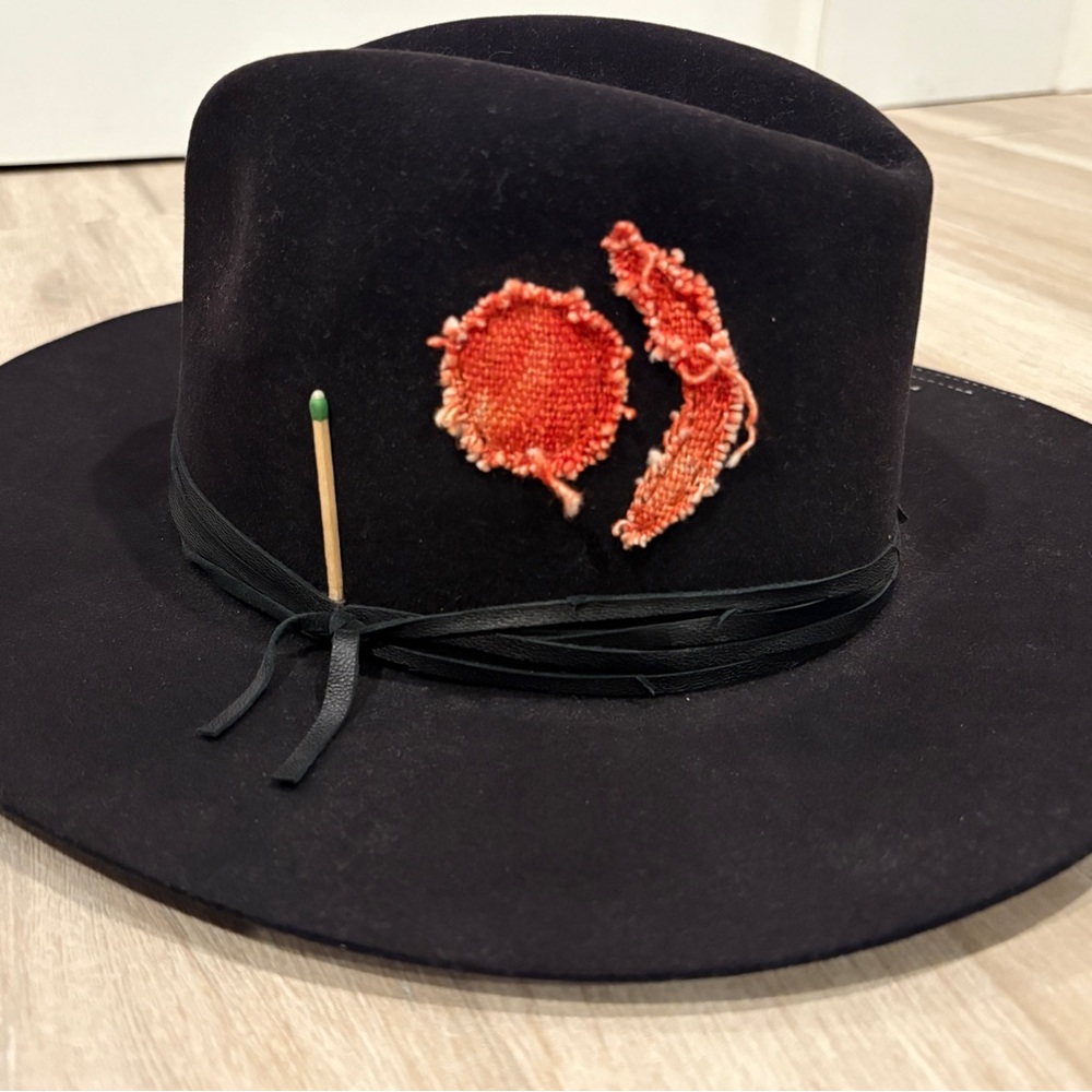 Nick Fouquet Floral Hat with Bird Design
